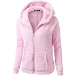 Veste polaire  capuche pour femme - rose - sports dhiver - manches longues