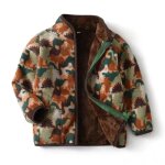 Veste polaire enfant - camouflage - manches longues - col montant - chaude - confortable