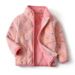 Veste polaire enfant fille imprim col montant chaude hiver doux confort - rose - insfity