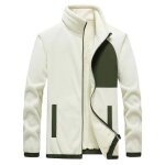 Veste polaire epaisse homme hiver col montant - blanc - alpinisme - manches longues - randonnée - confortable ... Veste polaire epaisse homme hiver col montant - blanc - alpinisme - manches longues - randonnée - confortable ...