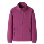Veste polaire femme - automne hiver - col montant - fermeture �clair - randonn�e alpinisme - violet