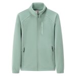 Veste polaire femme - automne hiver - col montant - fermeture �clair - vert clair