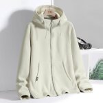 Veste polaire femme - marque - À capuche hiver chaude zippee - couleur unie - tissu confortable Veste polaire femme - marque - À capuche hiver chaude zippee - couleur unie - tissu confortable