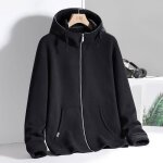 Veste polaire femme - marque -  capuche hiver chaude zippee - noir - randonne alpinisme