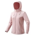 Veste polaire femme avec capuche sport ext�rieur casual chaude respirante - rose