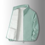Veste polaire femme vert zippe extrieur paisse chaude sport couleur unie