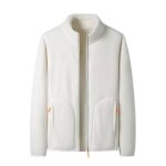 Veste polaire hiver femme - col montant - zippee - manches longues - randonnée alpinisme - blanc Veste polaire hiver femme - col montant - zippee - manches longues - randonnée alpinisme - blanc