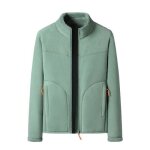 Veste polaire hiver femme - insfity - col montant - zippee - randonn�e alpinisme - vert