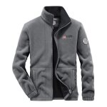 Veste polaire hiver homme gris - col montant - fermeture �clair - randonn�e alpinisme - 100% polyester ...