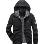 Veste polaire homme Épaisse chaud hiver à capuche - noir - alpinisme - manches longues Veste polaire homme Épaisse chaud hiver à capuche - noir - alpinisme - manches longues