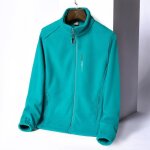 Veste polaire homme femme mixte grande taille hiver chaude col montant - lac bleu