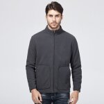 Veste polaire homme hiver col montant manches longues casual chaude epaisse couleur unie