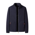 Veste polaire homme hiver - randonn�e - col montant - manches longues - couleur bleu marine