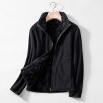 Veste polaire rversible femme en molleton chaude moelleuse - noir