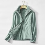 Veste polaire réversible femme en molleton chaude moelleuse - vert Veste polaire réversible femme en molleton chaude moelleuse - vert