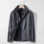 Veste polaire r�versible homme en molleton chaude moelleuse - gris