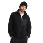 Veste polaire zipp�e en sherpa aigle - homme - noir - multisport