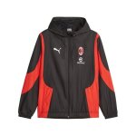 Veste prematch milan ac 2023 / 24 - noir / rouge - l