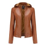 Veste pu cuir femme de marque luxe uni en slim veste femmes à capuche moto de plus de velours vêtements ... Veste pu cuir femme de marque luxe uni en slim veste femmes à capuche moto de plus de velours vêtements ...