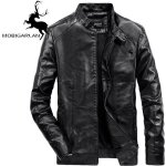 Veste pu cuir hommes de marque luxe uni � capuche en plus de velours moto v�tement masculin wz1401b2 ...