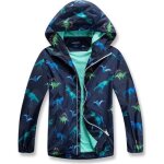 Veste de randonn�e etanche enfant veste coupe � capuche vent imperm�able gar�ons dinosaure blouson printemps ...