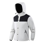 Veste de randonn�e homme imperm�able avec capuche coupe vent respirante ext�rieur couleur contrast�e ...