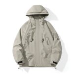 Veste de randonnée imperméable pour homme avec capuche coupe - vent extérieur couleur unie printemps ... Veste de randonnée imperméable pour homme avec capuche coupe - vent extérieur couleur unie printemps ...
