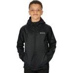 Veste de randonn�e junior regatta black jack - polyamide noir respirante et hydrofuge capuche
