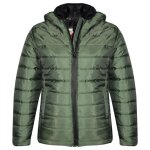Veste rembourre matelasse pour enfants garons - olive - chaud et pais - 3 - 13 ans