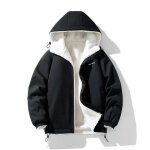 Veste réversible homme hiver chaude polaire avec capuche casual veste zippee epaisse couleur unie automne ... Veste réversible homme hiver chaude polaire avec capuche casual veste zippee epaisse couleur unie automne ...
