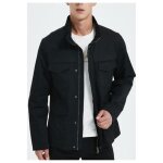 Veste saharienne - kebello - noir homme - mi - saison en coton - col montant rond - poches plaquées et ... Veste saharienne - kebello - noir homme - mi - saison en coton - col montant rond - poches plaquées et ...