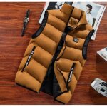 Veste sans manches hommes - ecelen - lh0923deenjkt08d - marron - chaud - décontracté - coupe - vent Veste sans manches hommes - ecelen - lh0923deenjkt08d - marron - chaud - décontracté - coupe - vent
