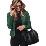 Veste simili cuir femme blouson simili cuir faux leather jacket femme veste biker blouson motard femme ...