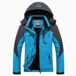 Veste de ski femmes dhiver chaud impermable coupe - vent randonne pour voyage hx005nv bleu