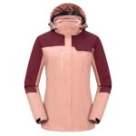 Veste de ski femme - hugo - 3 en 1 impermable - rose - coupe - vent - doubl polaire