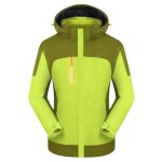 Veste de ski homme 3 en 1 impermable a capuche vert - hugo - blouson
