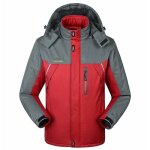 Veste de ski imperm�able homme - m9c1 rouge - montagne coupe - vent polaire