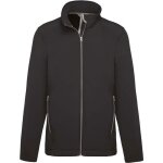 Veste softshell 2 couches - kariban - homme - gris / noir - impermable - respirant - sports dhiver - ...