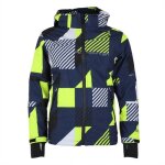 Veste softshell enfant peak mountain ecover - bleu nuit / neon jaune - ski - 12 ans Veste softshell enfant peak mountain ecover - bleu nuit / neon jaune - ski - 12 ans