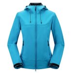 Veste softshell femme hiver double polaire capuche impermable coupe vent extrieur chaud pour randonne ...