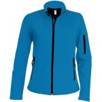 Veste softshell femme - kariban - coupe cintre - impermable et respirante - bleu eau