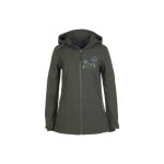 Veste softshell femme peak mountain amont - kaki - l - imperm�able - respirante - ski