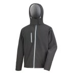 Veste softshell homme  capuche result bleu marine - respirant - sports dhiver - randonne