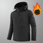 Veste softshell homme hiver polaire extérieure À capuche coupe vent chaud pour jogging alpinisme camping ... Veste softshell homme hiver polaire extérieure À capuche coupe vent chaud pour jogging alpinisme camping ...