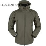 Veste softshell homme impermable coupe - vent respirante  capuche double polaire - leoclotho - vert ...