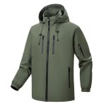 Veste softshell homme - imperm�able - coupe vent - vert militaire