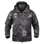 Veste softshell homme impermable polaire coupe - vent randonne - python noir
