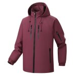 Veste softshell homme - rouge - impermable - coupe vent - multi - poches