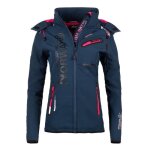 Veste softshell femme - geographical norway reine - couleur bleu - avec capuche