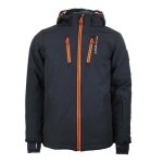 Veste softshell de ski peak mountain canadi - noir / mandarine - l Veste softshell de ski peak mountain canadi - noir / mandarine - l